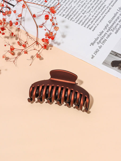 Цена за 12 шт. Крабик для волос «Двойной зубец», классика, 8 см, МИКС