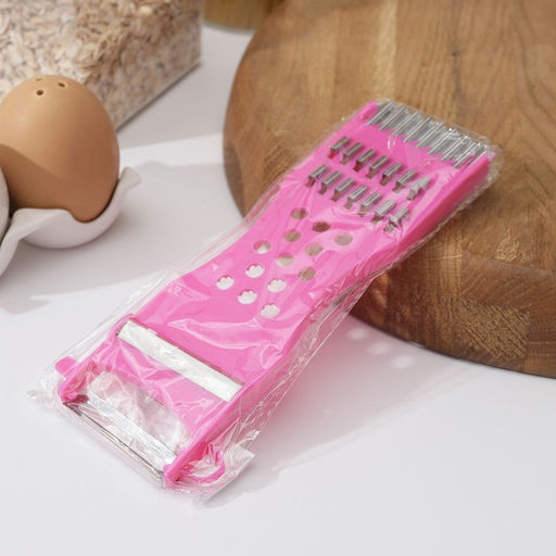 Цена за 2 шт. Овощечистка с тёркой и шинковкой Доляна, 17 см, зелёная