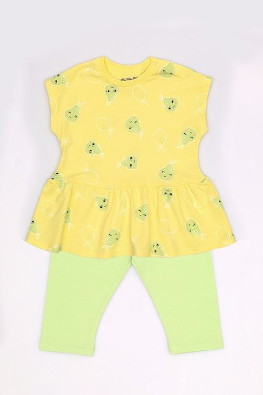 CRB wear / CSBG 90251-30-410 Комплект для девочки (платье модель "туника", бриджи),желтый/Ex.Cherubino