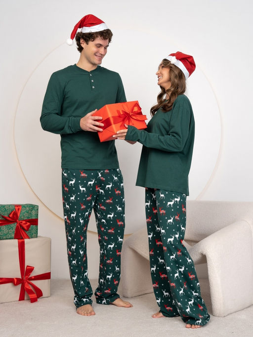 Комплект новогодняя пижама из 100% хлопка - Binita фото 3