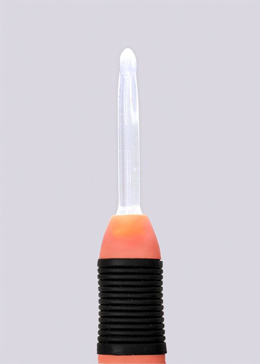 Для вязания Gamma CH-LD крючок с подсветкой пластик d 6.0 мм 15.6 см в картонной упаковке с европодвесом оранжевый