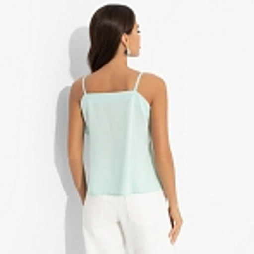 Топ из вискозы с воланами, Смотри не засмотрись (мятный)