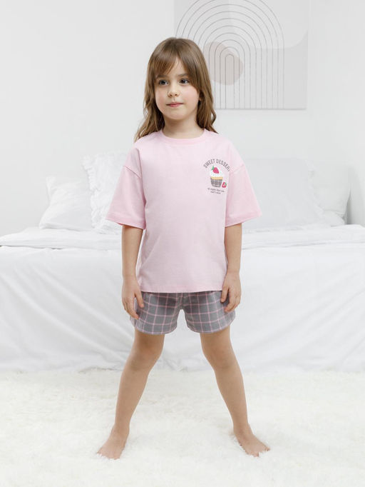 МП 1658/светло-розовый 2804 Н248 пижама для дев