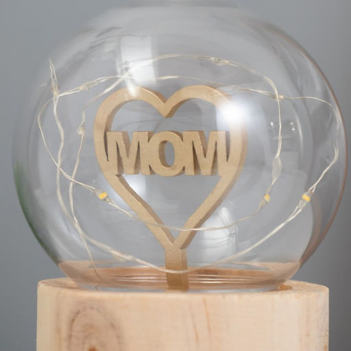 Фигурка светящаяся RISALUX Люблю маму, LED-ночник, 3?AG10, шар-8 см, 6.5?6.5?11.5 см  фото 3