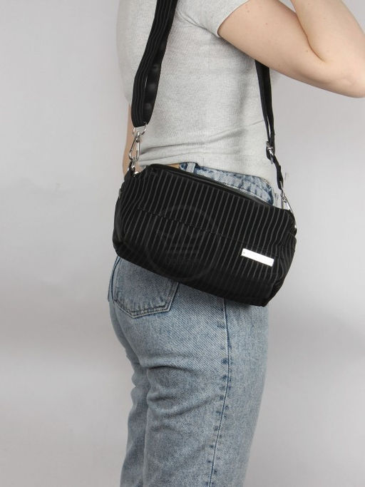 Сумка женская текстиль CF-998, 1отд, плечевой ремень, черный SALE 264791 - Bobo фото 5