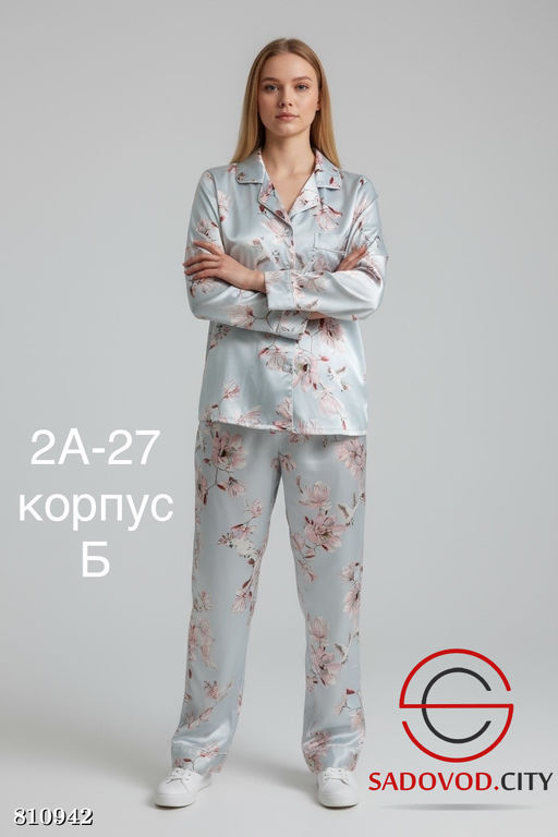 Пижама из шёлка для женщин с длинным рукавом. - Bruno фото 2