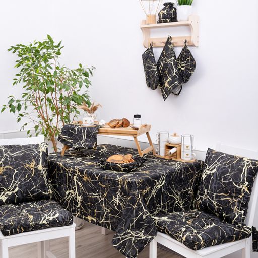 Скатерть декоративная Радушная хозяйка (Традиция) 145х145, рогожка, 100 % хлопок, Мрамор 145х145  фото 9