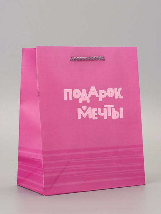 Цена за 2 шт. Пакет подарочный ламинированный «Подарок» 18×22.3×10 см