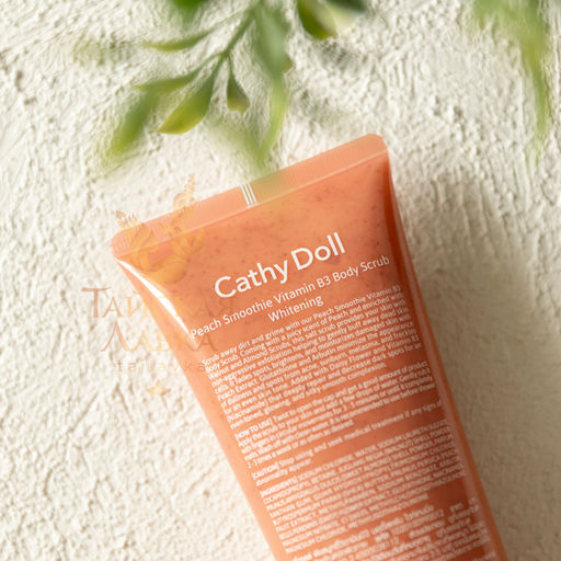 Скраб для Тела от Пигментации с Витамином В3 Персиковый Смузи CATHY DOLL, 320 гр  фото 4