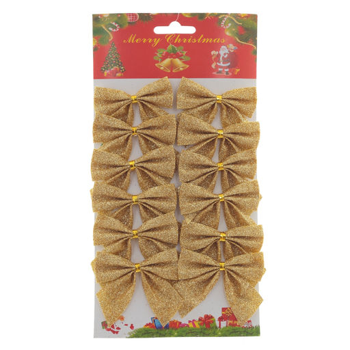 Набор из 12шт Изделие декоративное "Бант", L14W1 H24 см, 5в.