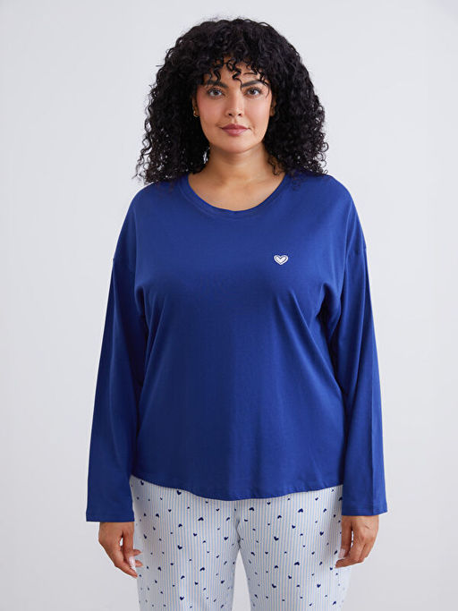 Bisiklet Yaka Nak??l? Kad?n Pijama Tak?m?