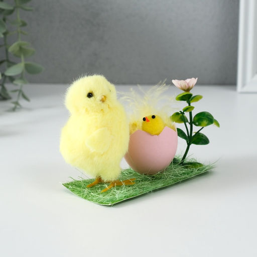 Фигурка Курочка с цыплёнком, 5.5?12?8.7 см