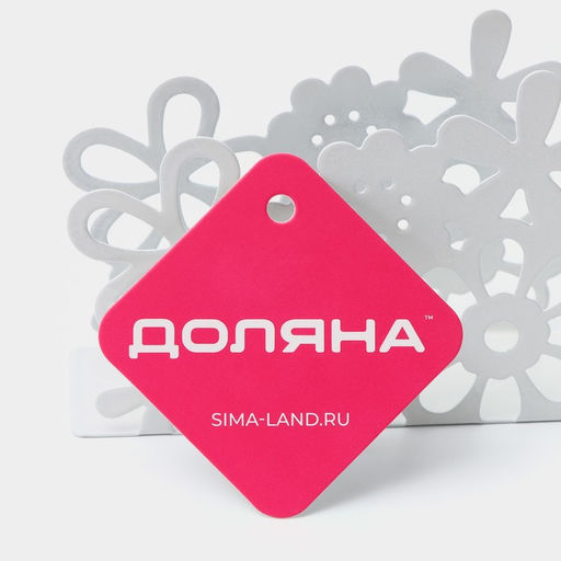 Салфетница «Цветы», 13×4.5×9 см, белая