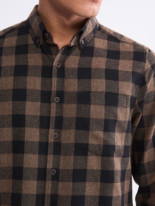 Regular Fit Ekose Gabardin Erkek G?mlek