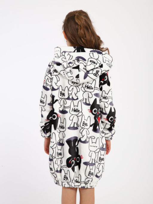 Халат "Мурлыка" белый