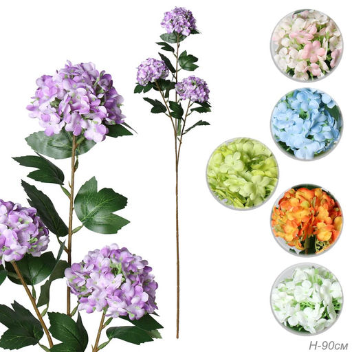 Цветок искусственный Гортензия 89 см / CG-85 /уп 36/360/ - ГалеонТрейд фото 10