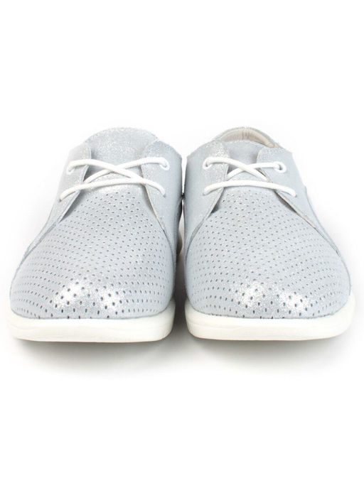 05-DF99-21P LT. BLUE Полуботинки женские спортивные (натуральная кожа) - Фабричный китай фото 8