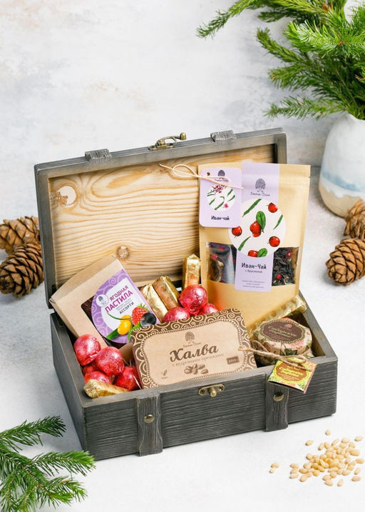 Подарочная шкатулка деревянная, 740 г - Сибирский кедр фото 4