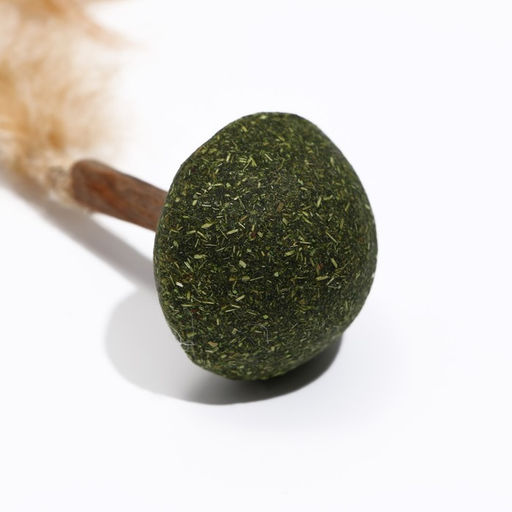 Игрушка-неваляшка для кошек из прессованной кошачьей мяты и мататаби, 6 см - Пижон фото 3