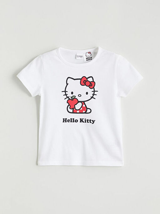 Hello Kitty Bask?l? K?z ?ocuk ?ortlu Pijama Tak?m?