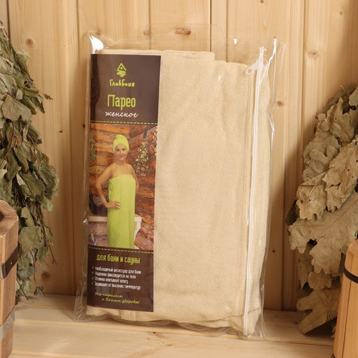 Полотенце для бани Парео, махровое - Добропаровъ фото 3