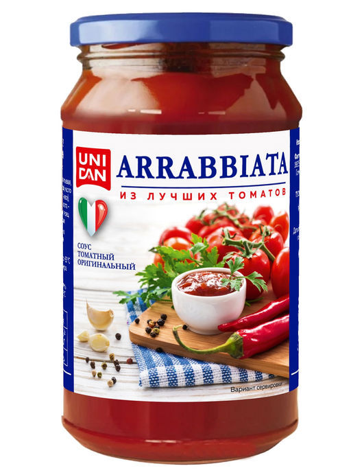 Соус том. Аррабиата 350г UNI DAN 350г ст/б