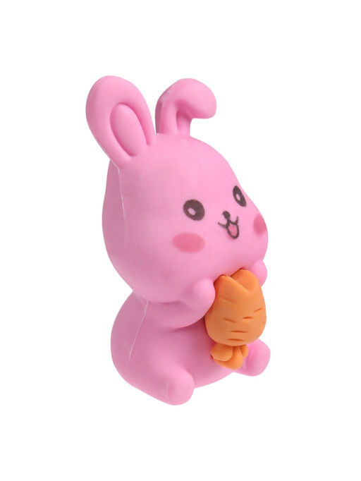 Цена за 3 шт. Ластик фигурный «Зайка», МИКС