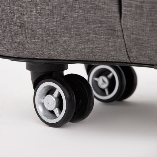 Сумка дорожная 18" на 4 колёсах, отдел на молнии, 4 наружных кармана, серая