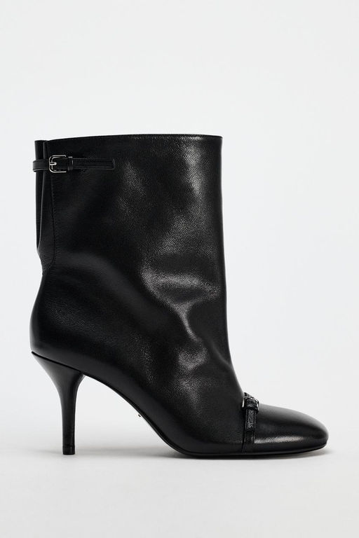 LEATHER HIGH-HEEL BOOTS - Zara фото 9