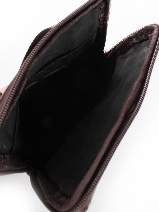 LACCOMA сумка VIN33552-1-коричневый натуральная кожа хлопок  фото 4