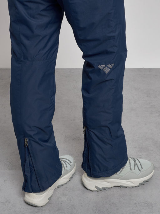 Полукомбинезон с высокой посадкой женский зимний темно-синего цвета 7605TS - Colannia фото 15