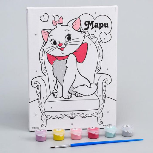 Картина по номерам, 21 х 15 см Кошечка Мари, Коты Аристократы - Disney фото 2