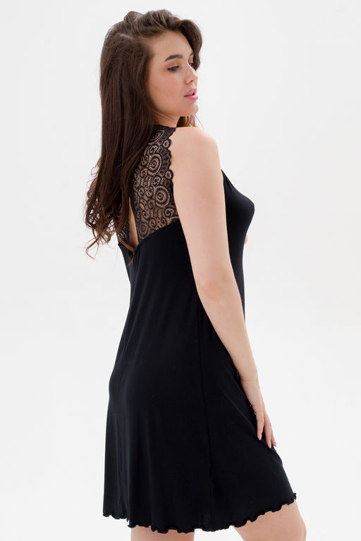 Ночная сорочка из вискозы Патриция-2 черный - Амадэль фото 8