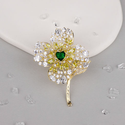 Брошь-подвеска Арт. 3V-2460-Y - MyGemma фото 2