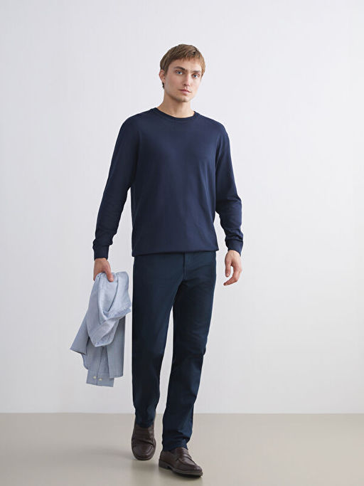 Bisiklet Yaka Erkek Triko Kazak