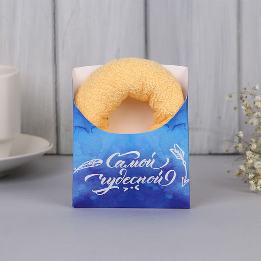 Полотенце бежевое, 25.5 х 24 см МИКС - Simaland фото 2