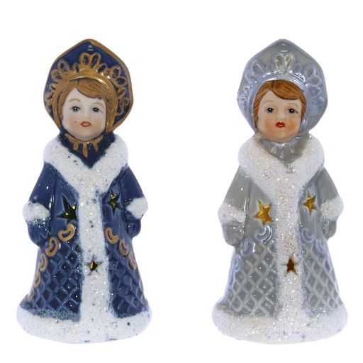 Фигурка декоративная "Снегурочка" с подсветкой (2xLR44), L, L5 W5 H10,5 см, 2в.