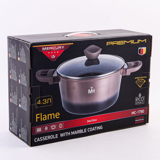 1790-1 Кастрюля с крышкой MercuryHaus Flame 4.3 л 24*12 см (х4) - Mayer&boch фото 4