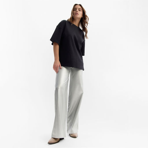 Футболка женская MIST Basic, чёрная, размер L-XL