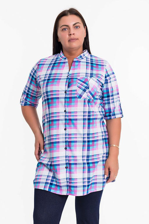 Рубашка М320117ж Клетка - Елена фото 4
