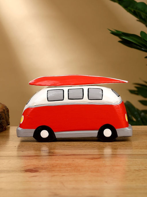 Сувенир «Микроавтобус», 19×6×9 см, дерево, красный