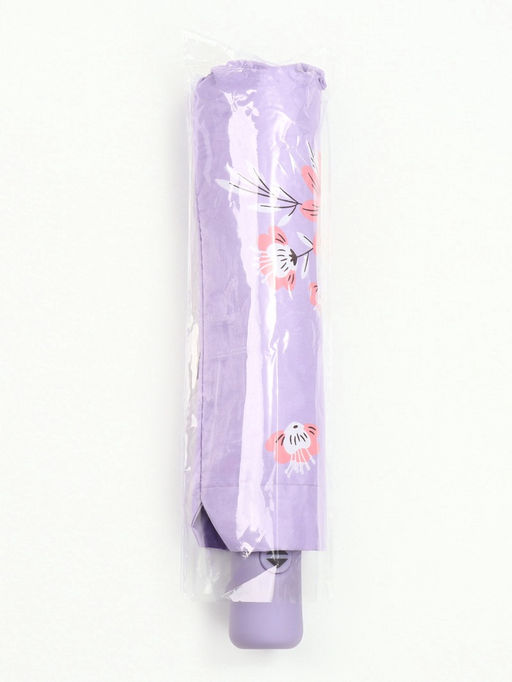 Зонт автоматический Цветы, эпонж, 3 сложения, 8 спиц, R=48/55 см, d=96 см, МИКС