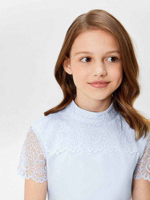 20240270074, Блузка детская для девочек Fatima19 голубой Acoola  фото 3