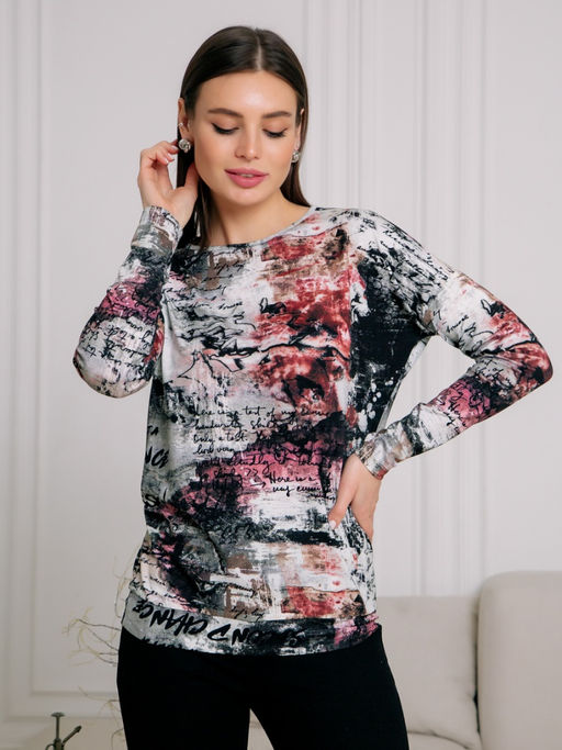 06-833 Джемпер - Вишня фото 4