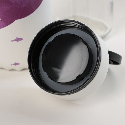 Бутылка для воды Кит, 500 мл, h=23.5 см, с ручкой, в чехле, стекло, рисунок МИКС - Simaland фото 7