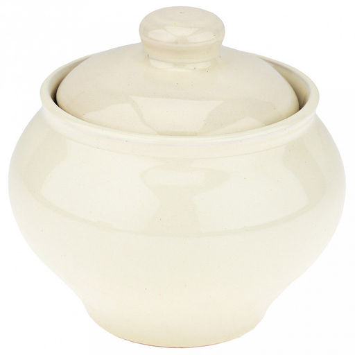 Горшок для жаркого керамический "Русский" 0,85л, д14см, h14см, "Горошек", с крышкой (Россия)