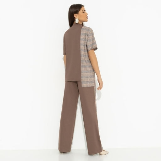 Брючный костюм с карманами Современная утонченность (brown 2 в 1) - Charutti фото 5