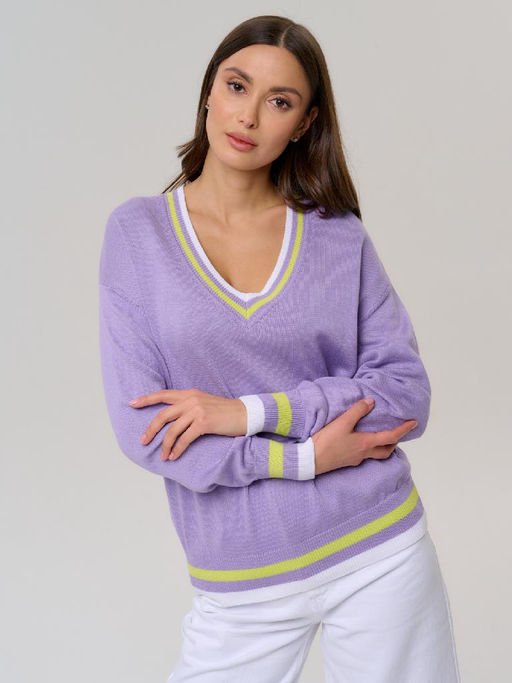 Пуловер женский ZZ-01006 lavender - Eleganzza фото 2