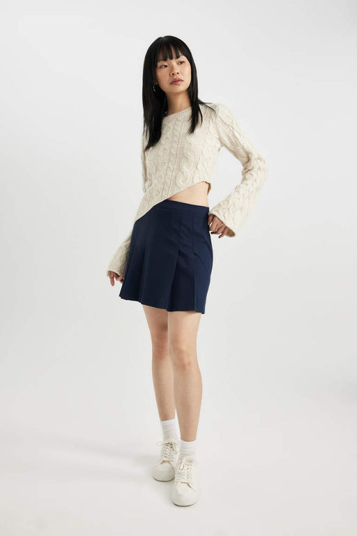 Облегающий свитер с круглым вырезом - Defacto фото 2