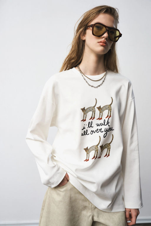 Лонгслив женский с принтом 1292 - Milmil фото 2